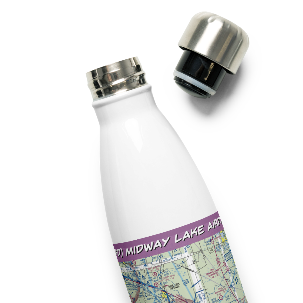 Midway Lake Airport (79FD) VFR Sectional Water Bottle 