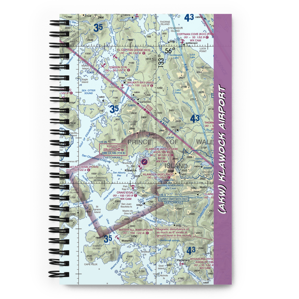 Klawock Airport (AKW) VFR Sectional Notebook 