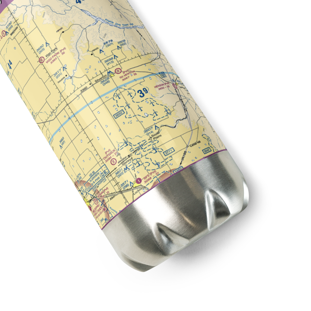 Silverton Municipal Airport (79XS) VFR Sectional Water Bottle 