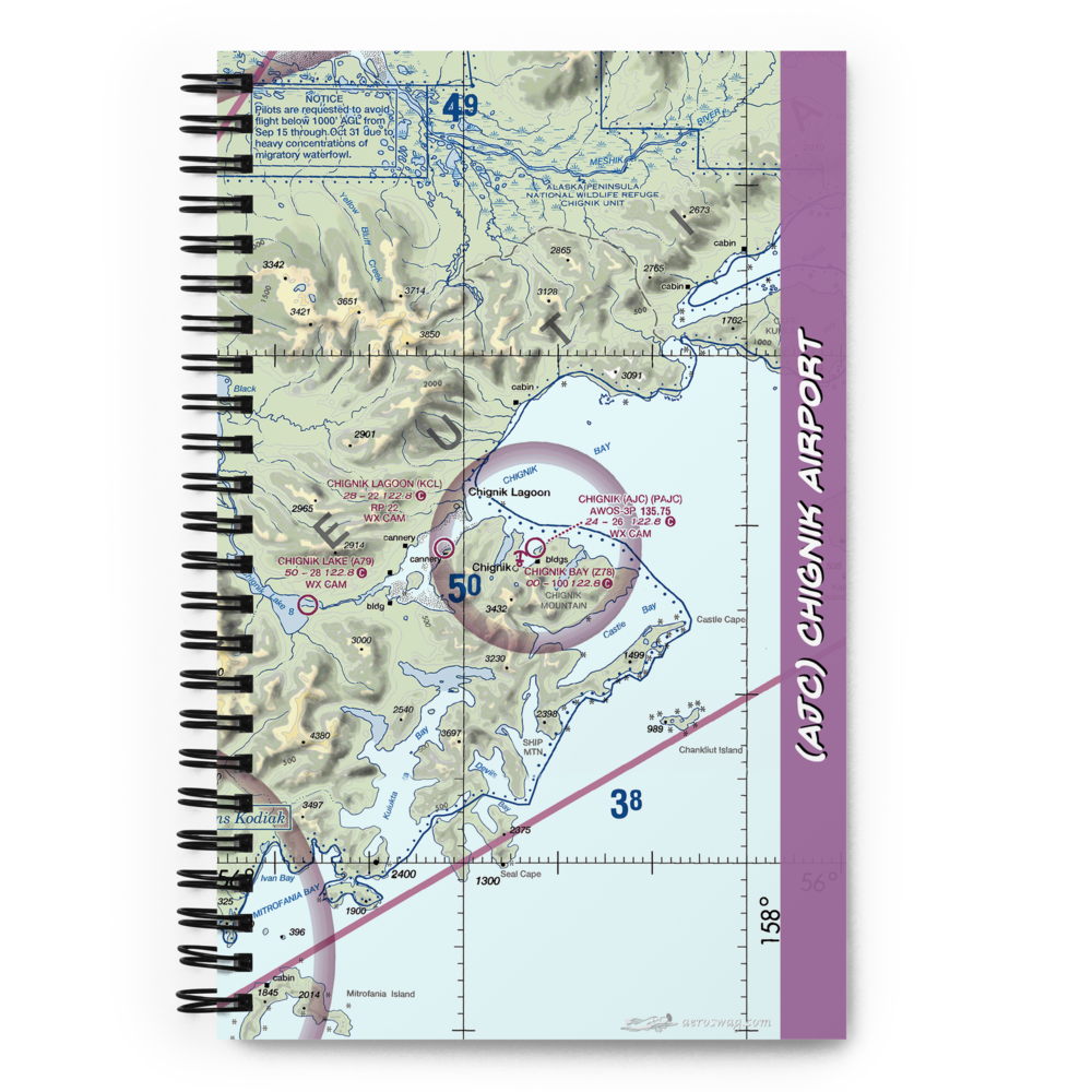 Chignik Airport (AJC) VFR Sectional Notebook 