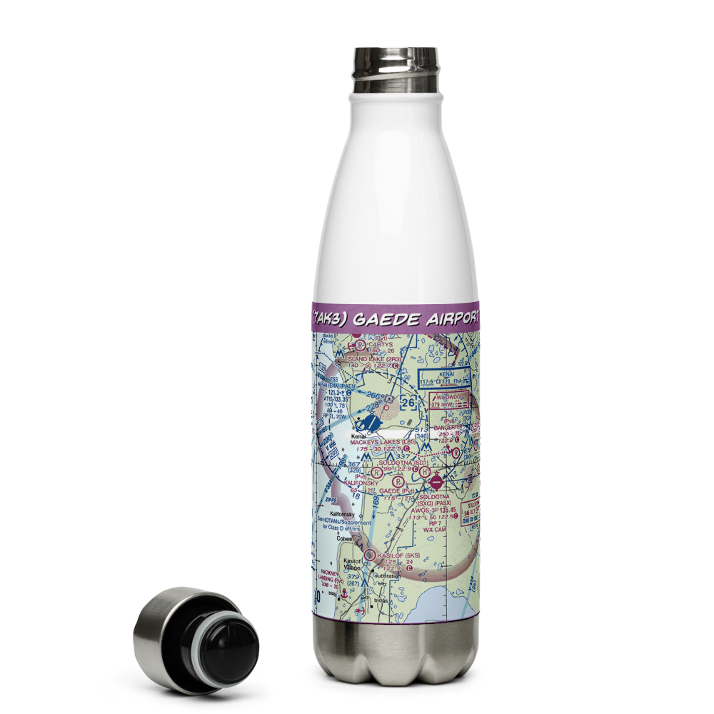 Gaede Airport (7AK3) VFR Sectional Water Bottle 