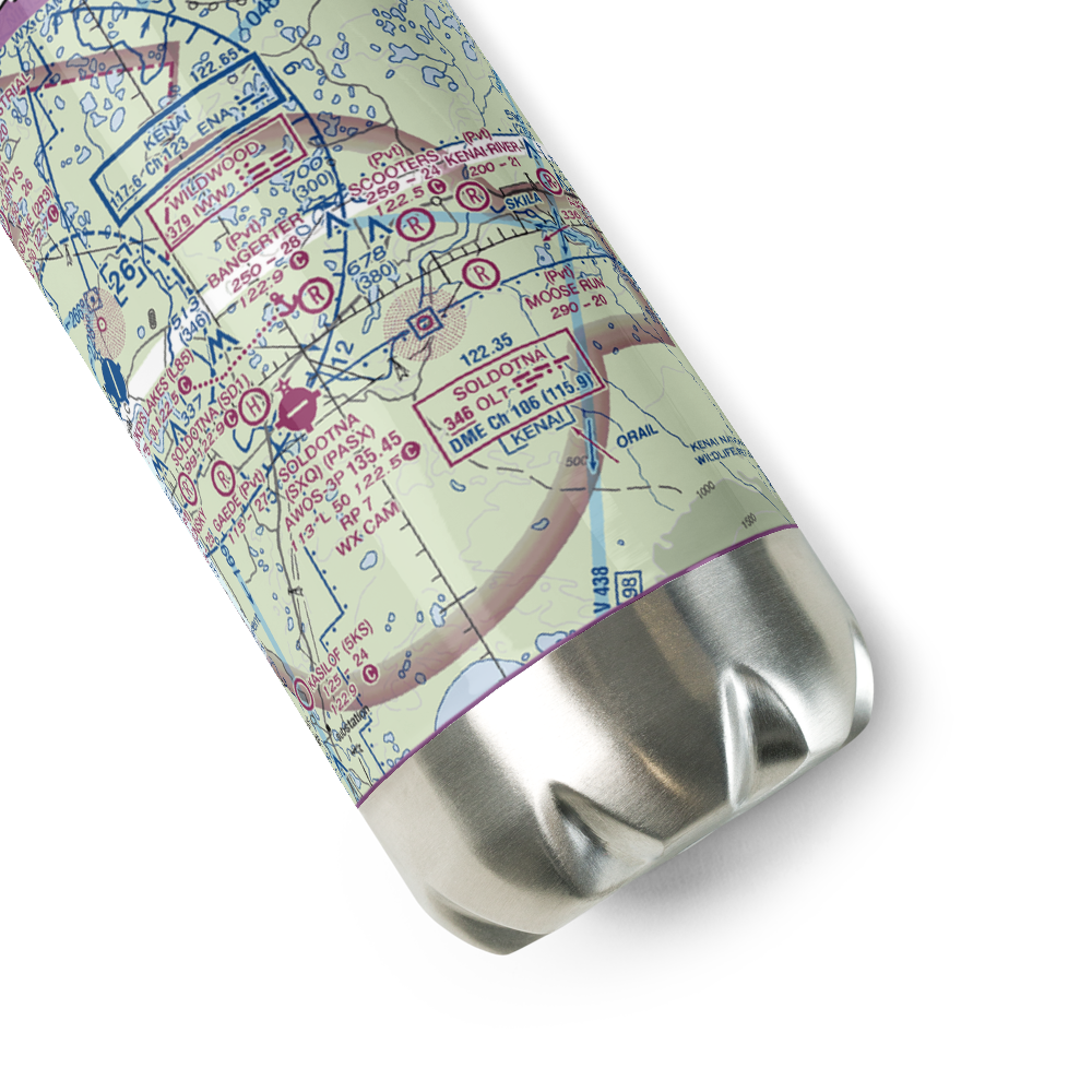 Dan France Airport (7AK6) VFR Sectional Water Bottle 