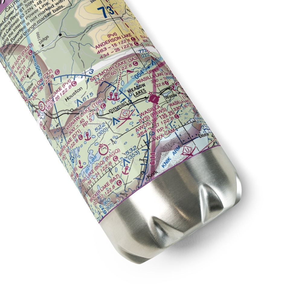 Hess Airport (7AK8) VFR Sectional Water Bottle 