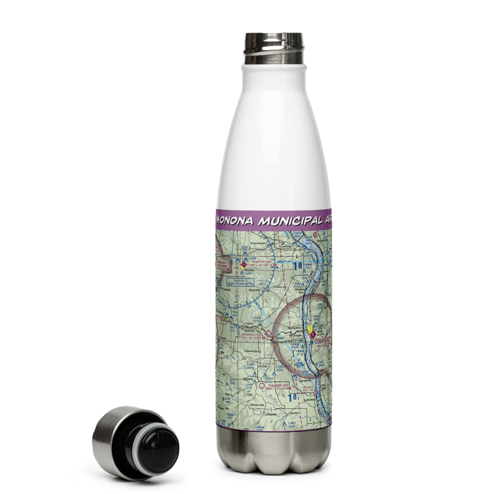 Monona Municipal Airport (7C3) VFR Sectional Water Bottle 