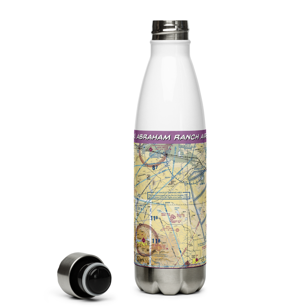 Abraham Ranch Airport (7CA1) VFR Sectional Water Bottle 