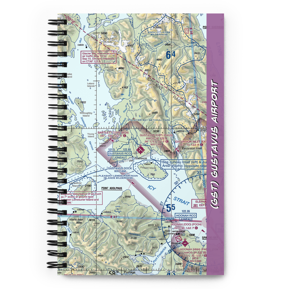 Gustavus Airport (GST) VFR Sectional Notebook 