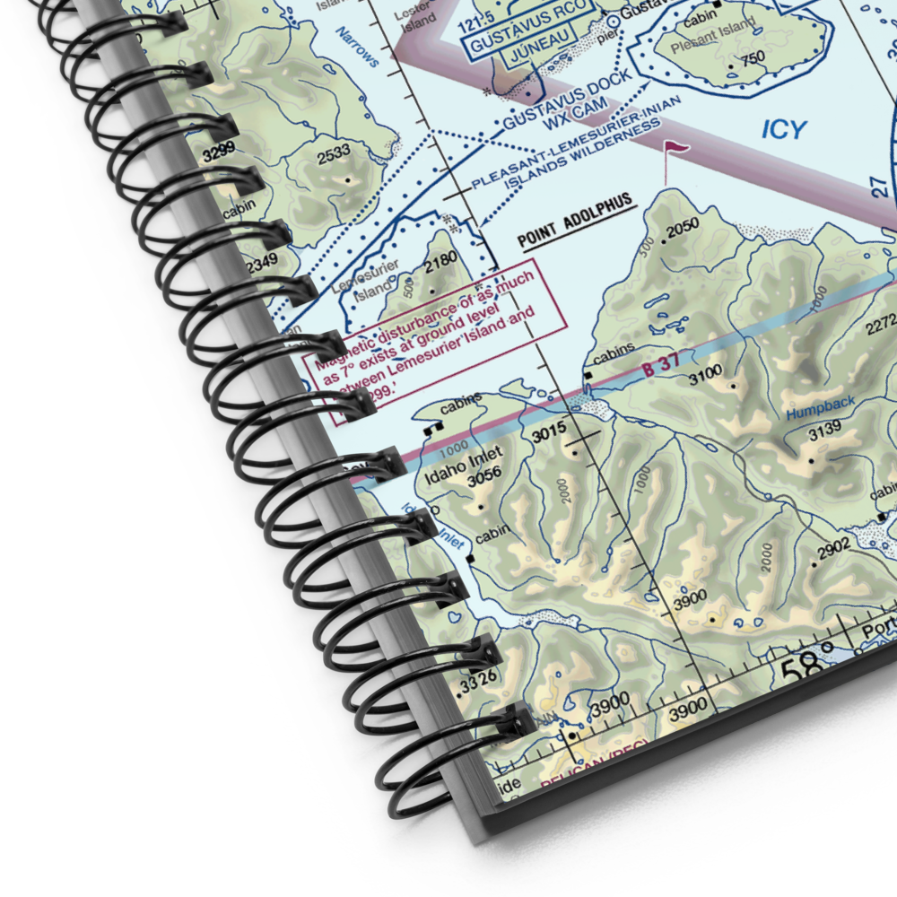 Gustavus Airport (GST) VFR Sectional Notebook 