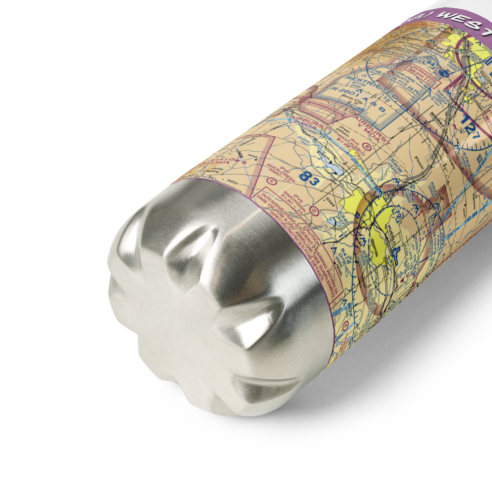 West Pueblo Airport (7CO8) VFR Sectional Water Bottle 
