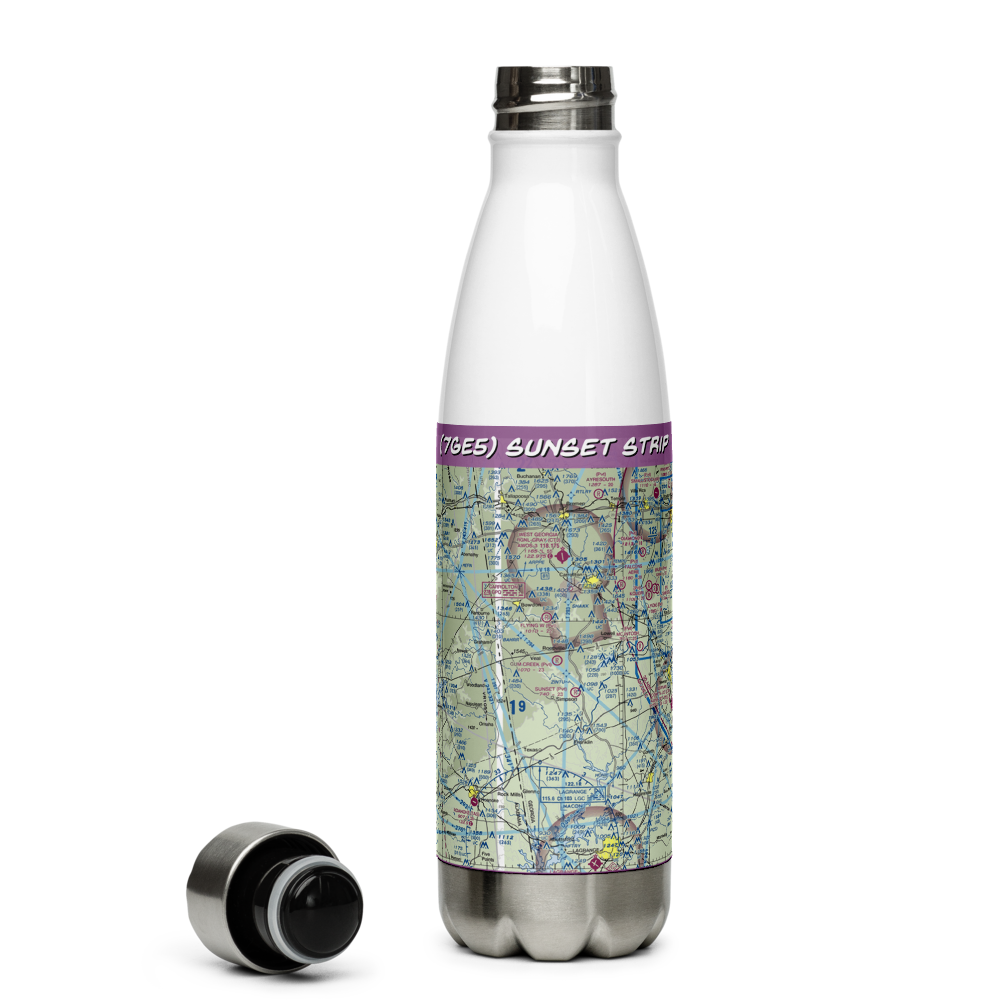 Sunset Strip (7GE5) VFR Sectional Water Bottle 