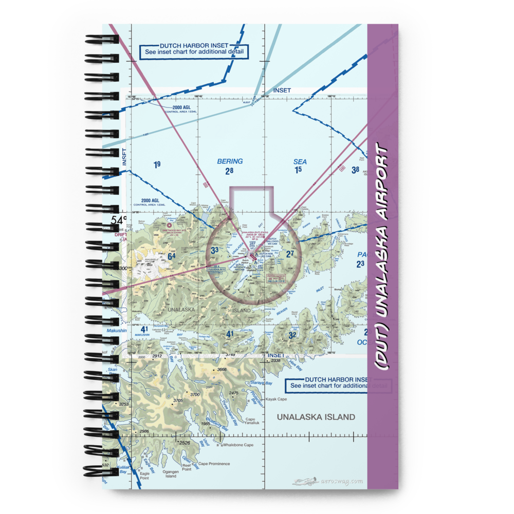 Unalaska Airport (DUT) VFR Sectional Notebook 