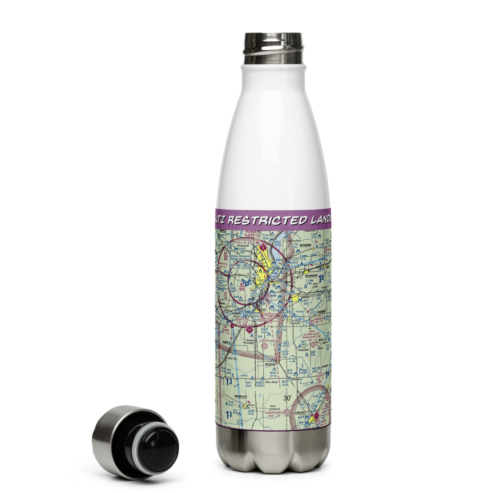 Lutz Restricted Landing Area (7IL3) VFR Sectional Water Bottle 