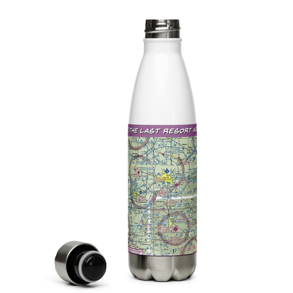 The Last Resort Airport (7IN9) VFR Sectional Water Bottle 