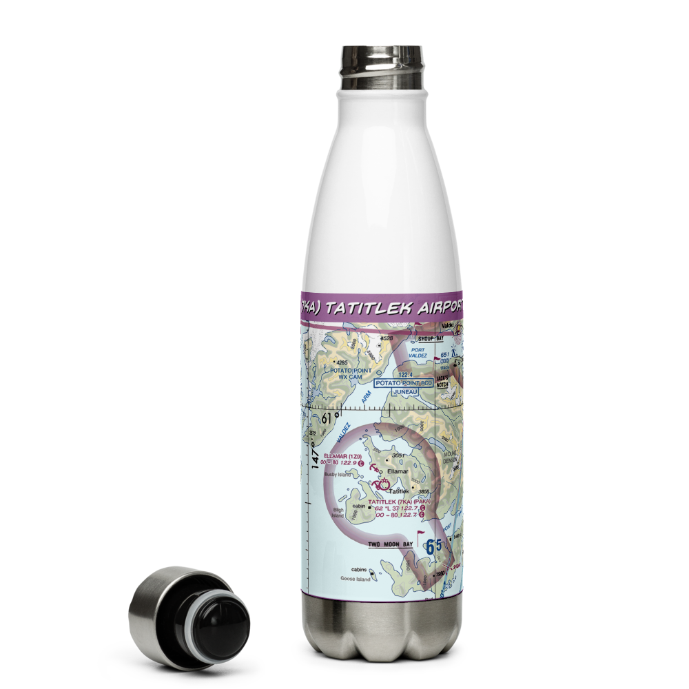 Tatitlek Airport (7KA) VFR Sectional Water Bottle 