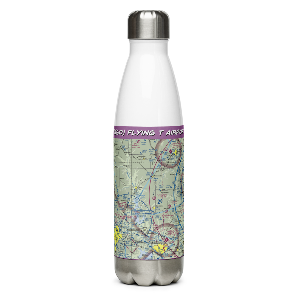 Flying T Airport (7KS0) VFR Sectional Water Bottle 