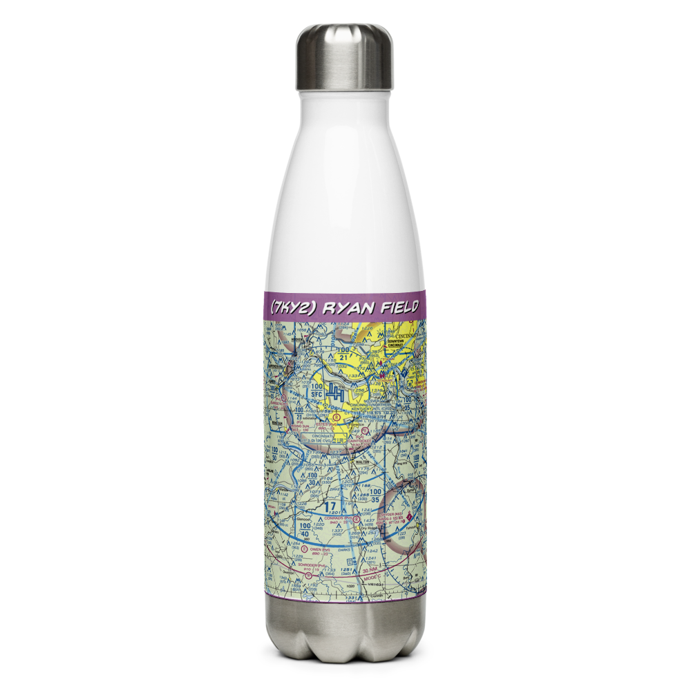 Ryan Field (7KY2) VFR Sectional Water Bottle 