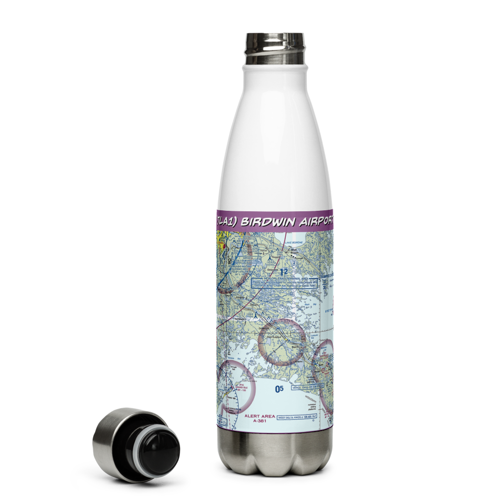 Birdwin Airport (7LA1) VFR Sectional Water Bottle 