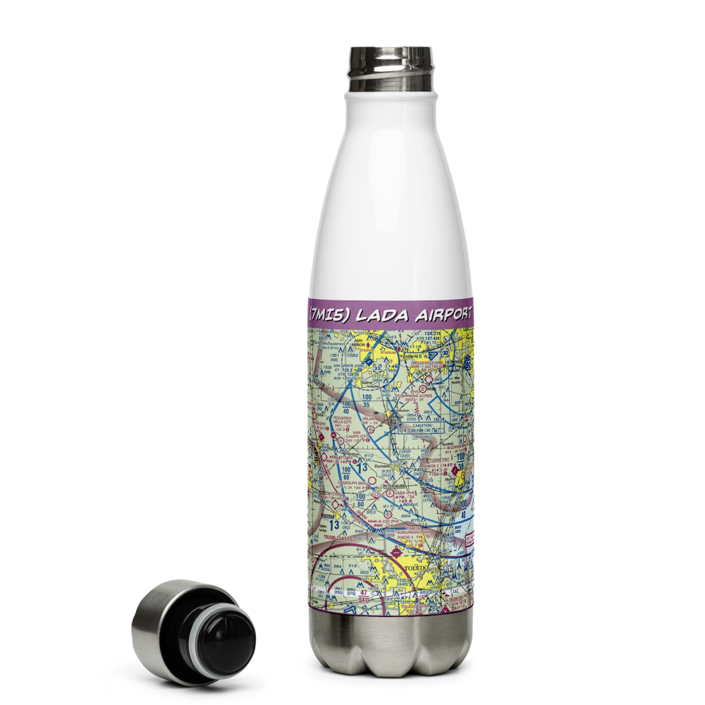 Lada Airport (7MI5) VFR Sectional Water Bottle 