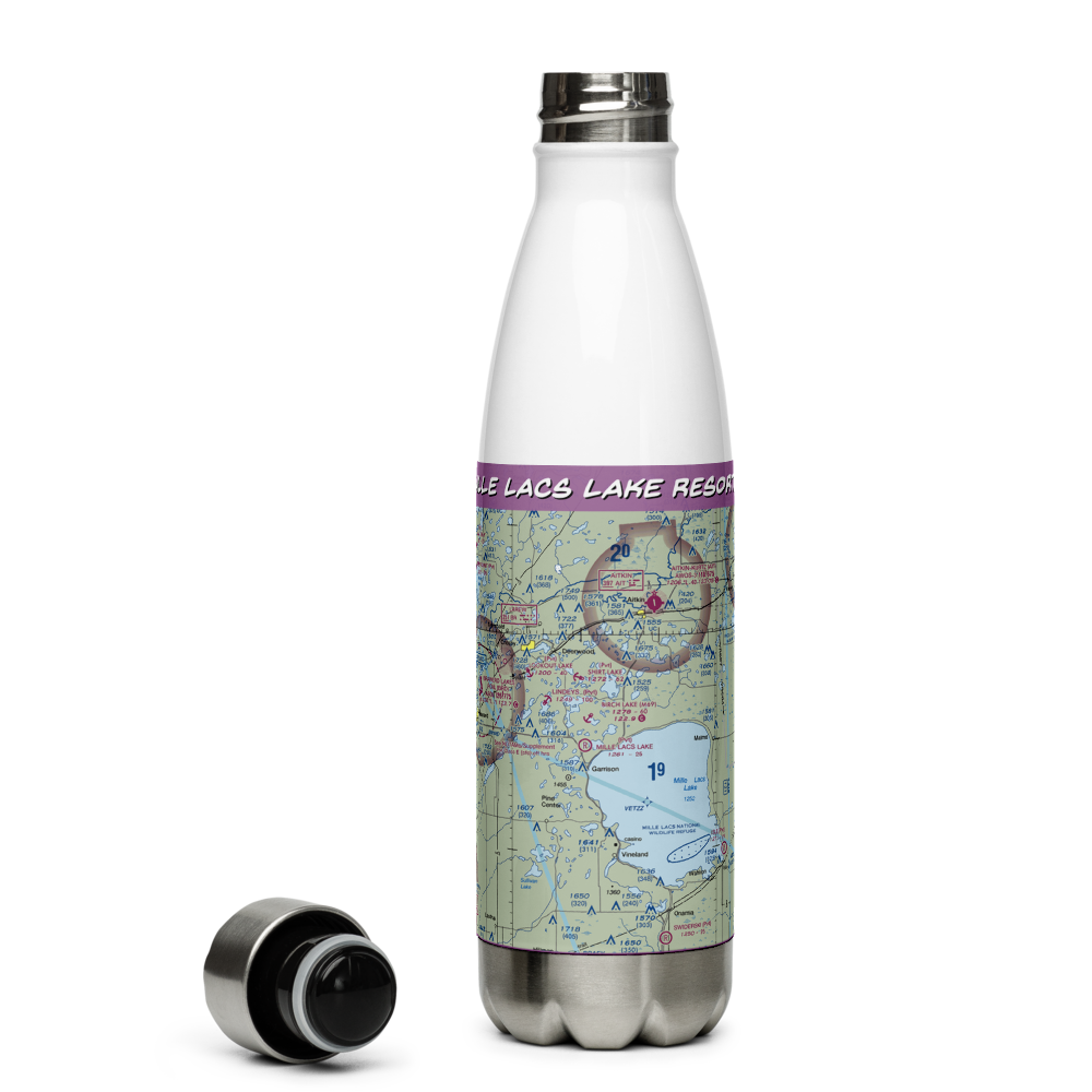 Mille Lacs Lake Resort Airport (7MN4) VFR Sectional Water Bottle 