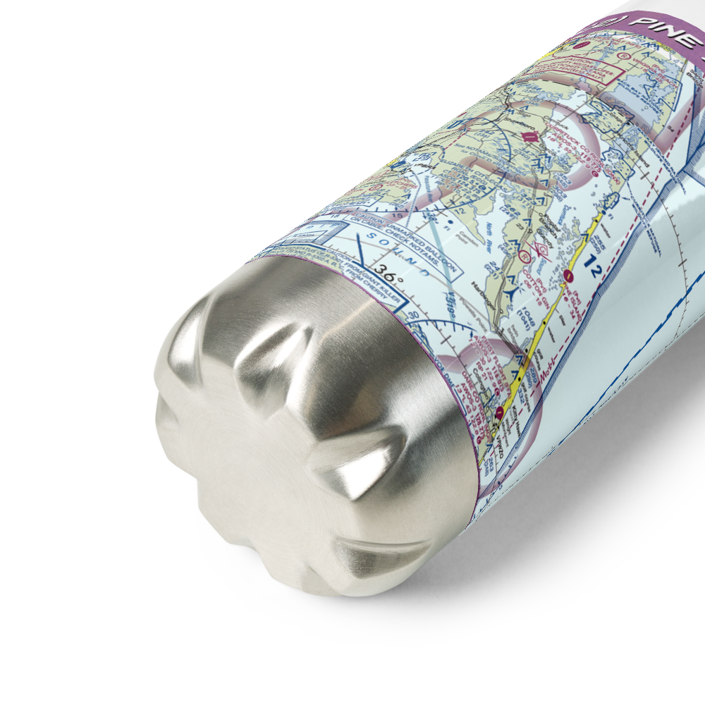 Pine Island Airport (7NC2) VFR Sectional Water Bottle 