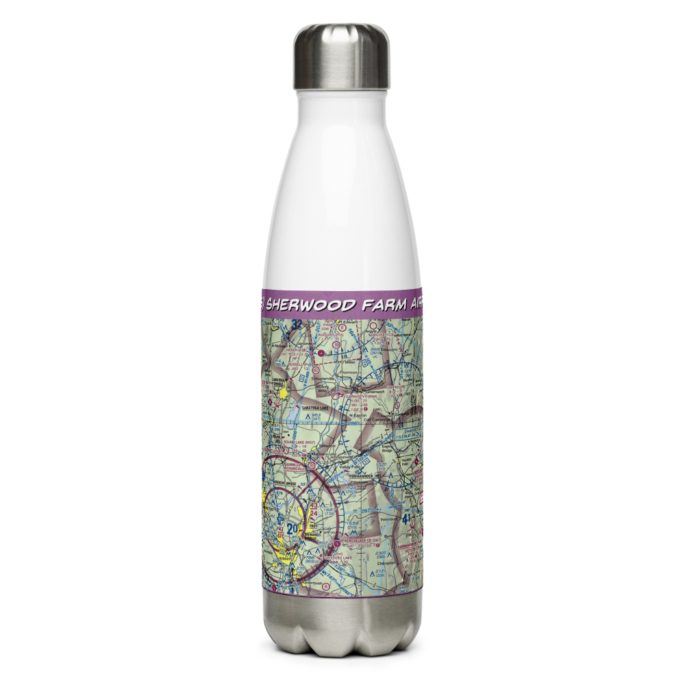Sherwood Farm Airport (7NY6) VFR Sectional Water Bottle 
