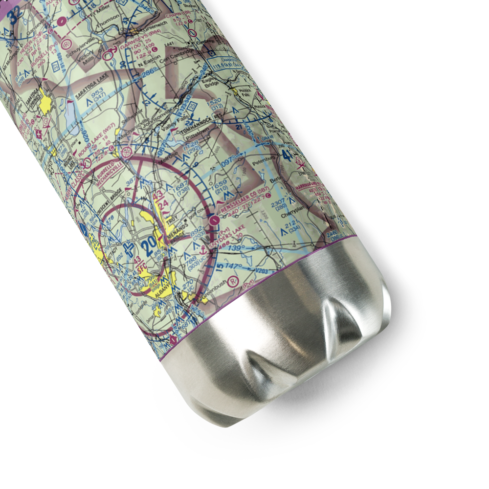 Sherwood Farm Airport (7NY6) VFR Sectional Water Bottle 