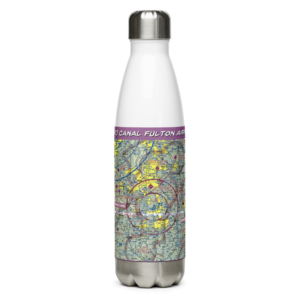 Canal Fulton Airport (7OH2) VFR Sectional Water Bottle 