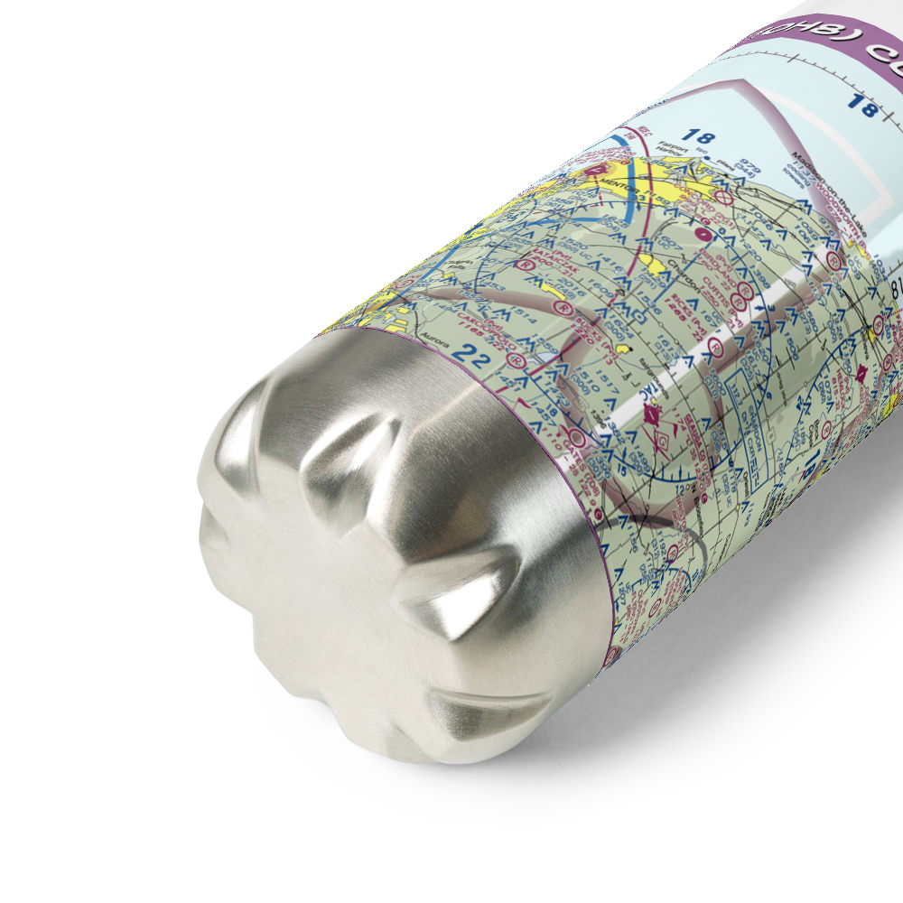 Curtis Airport (7OH8) VFR Sectional Water Bottle 