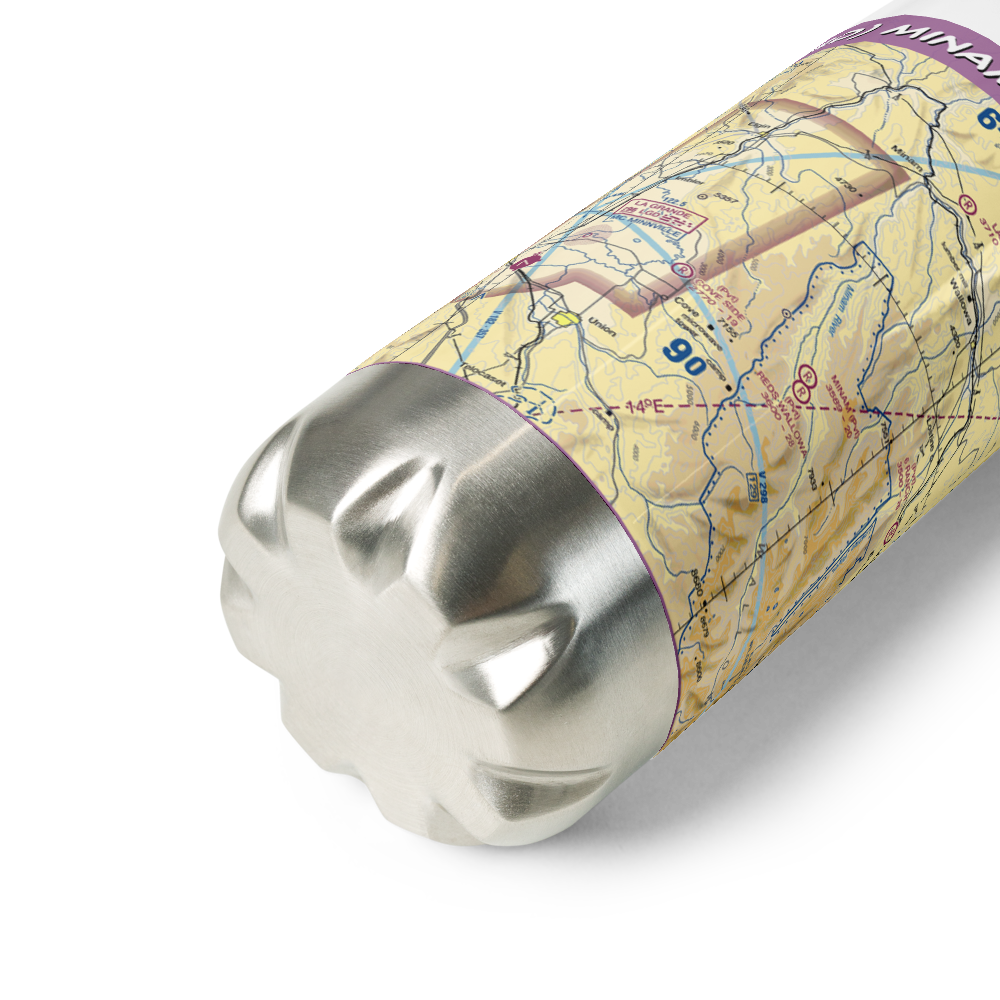 Minam Lodge Airport (7OR0) VFR Sectional Water Bottle 