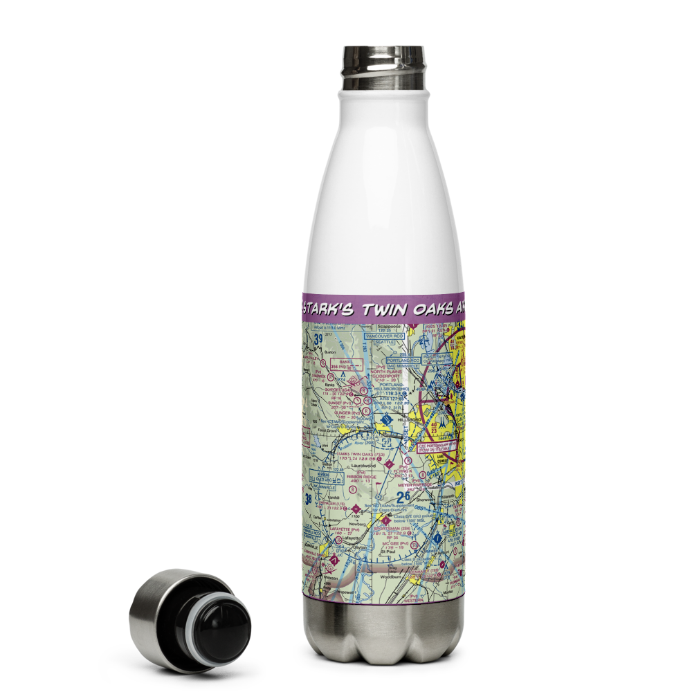Stark's Twin Oaks Airpark (7S3) VFR Sectional Water Bottle 