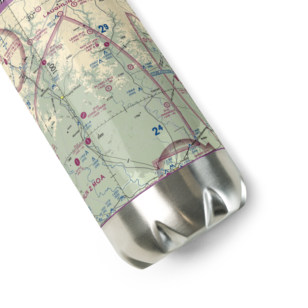 Flying J Ranch Airport (7TE4) VFR Sectional Water Bottle 