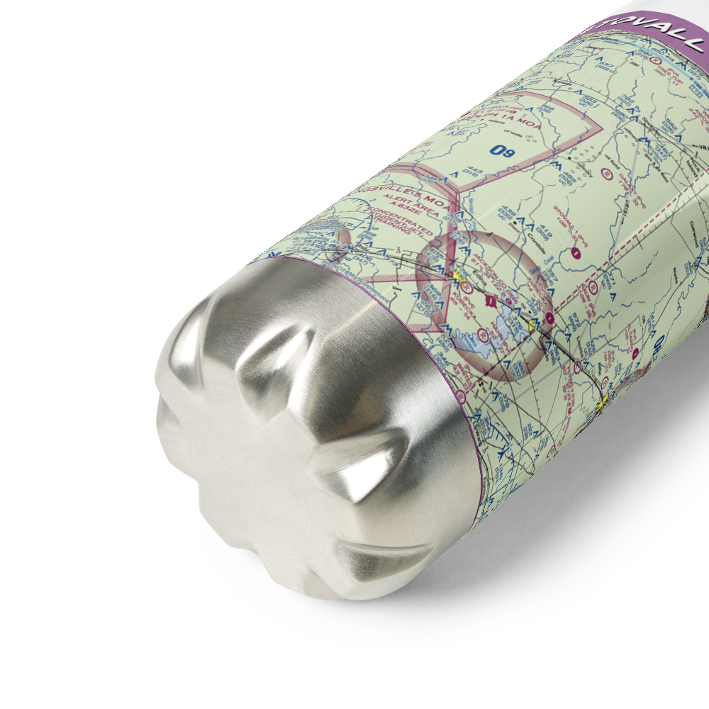 Stovall Ranch Nr 1 Airport (7TE6) VFR Sectional Water Bottle 