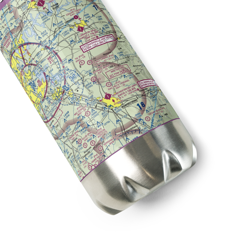 Stones River Airport (7TN3) VFR Sectional Water Bottle 