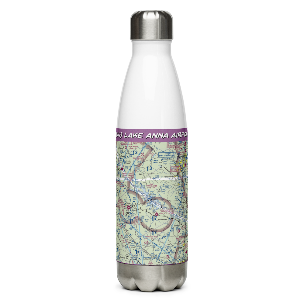 Lake Anna Airport (7W4) VFR Sectional Water Bottle 