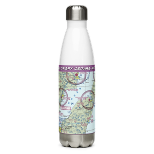 Crispy Cedars Airport (7WI8) VFR Sectional Water Bottle