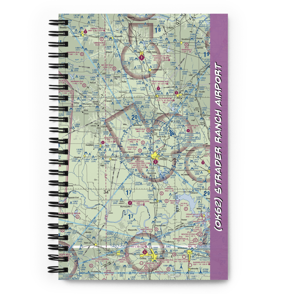 Strader Ranch Airport (OK62) VFR Sectional Notebook 