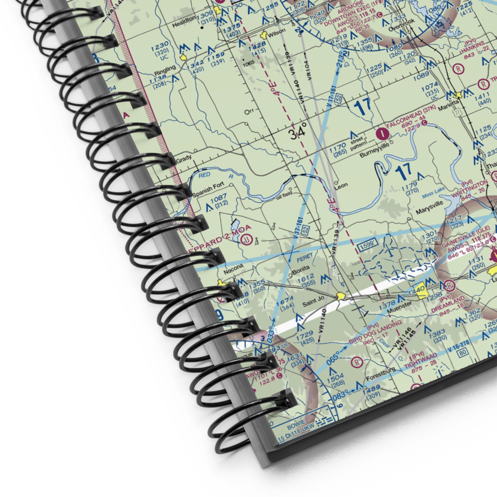Strader Ranch Airport (OK62) VFR Sectional Notebook 