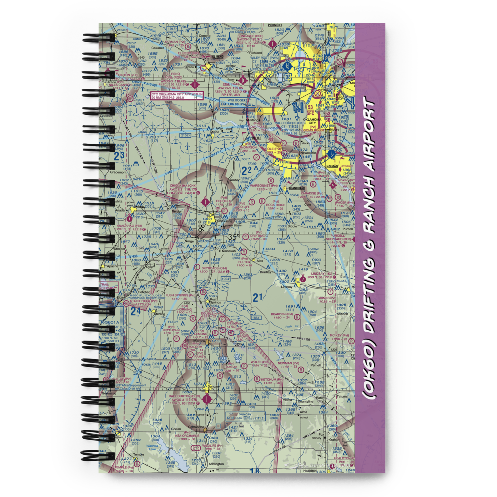 Drifting G Ranch Airport (OK60) VFR Sectional Notebook 