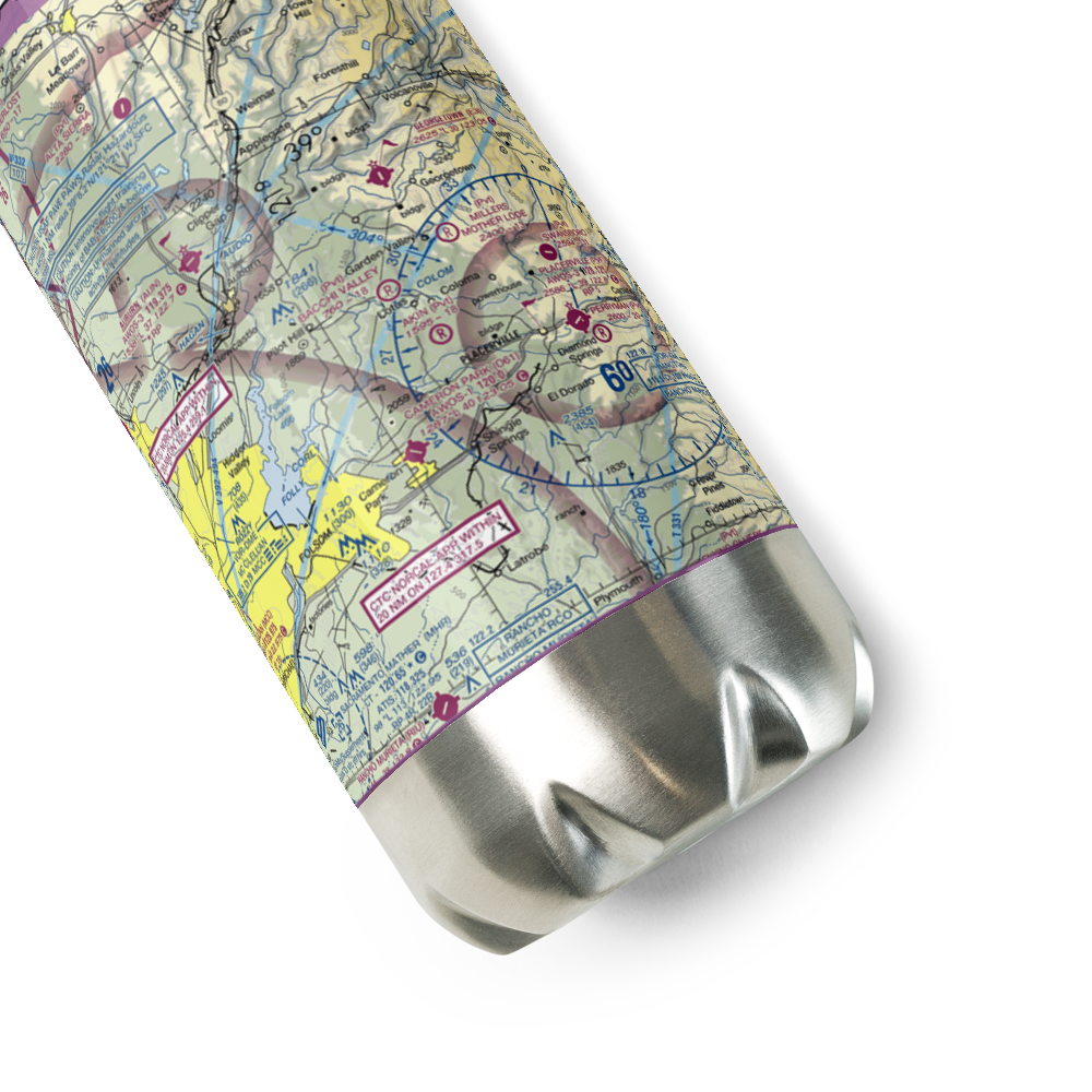 Bacchi Valley Industries Airport (80CA) VFR Sectional Water Bottle 