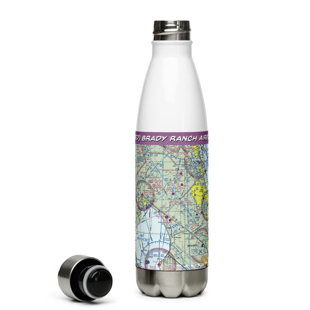 Brady Ranch Airport (80FD) VFR Sectional Water Bottle 