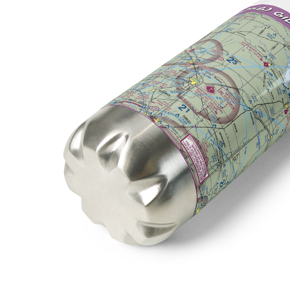 Gilley's Airport (80KS) VFR Sectional Water Bottle 
