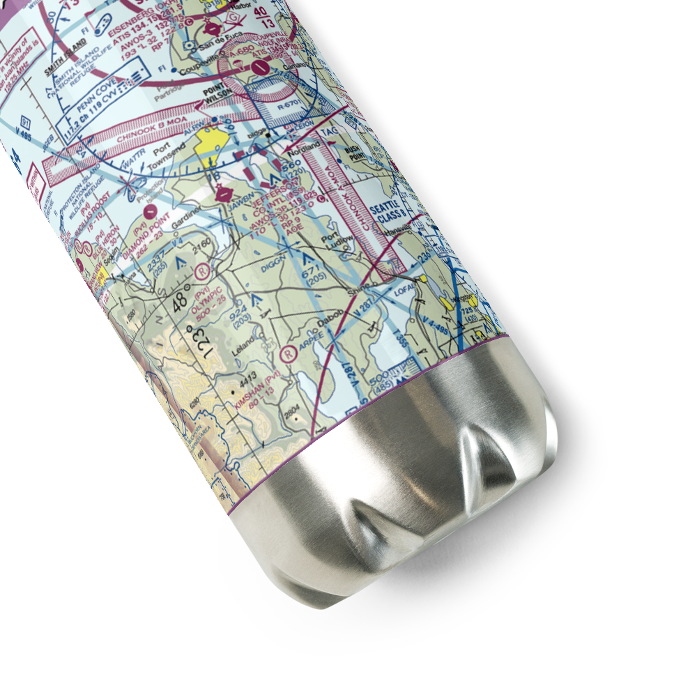 SFS Airpark (80WA) VFR Sectional Water Bottle 