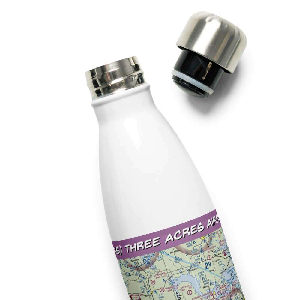 Three Acres Airport (80XS) VFR Sectional Water Bottle 