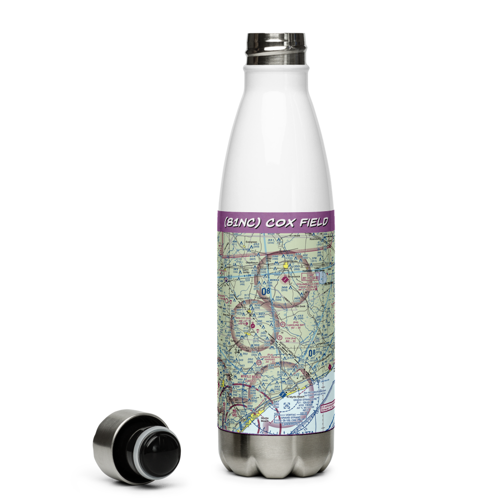 Cox Field (81NC) VFR Sectional Water Bottle 