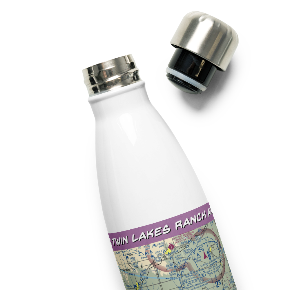Twin Lakes Ranch Airport (81OK) VFR Sectional Water Bottle 