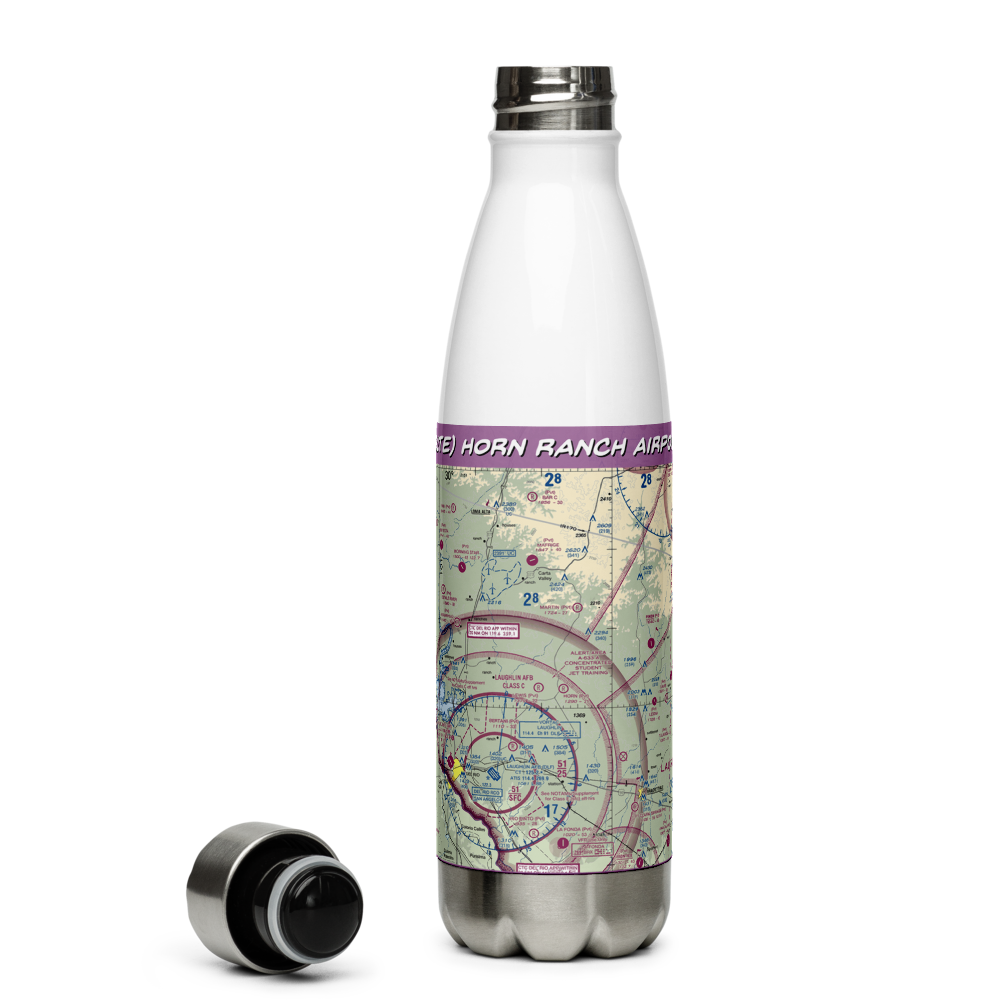 Horn Ranch Airport (81TE) VFR Sectional Water Bottle 