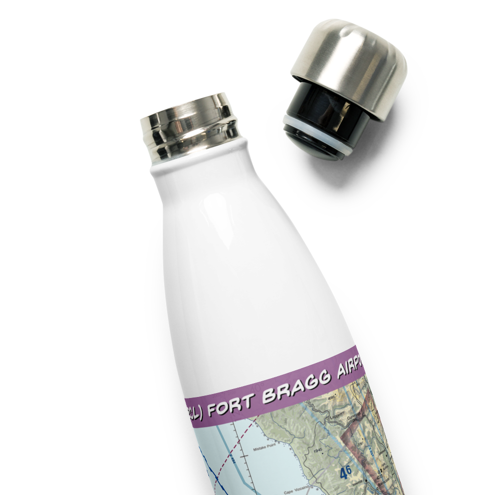 Fort Bragg Airport (82CL) VFR Sectional Water Bottle 