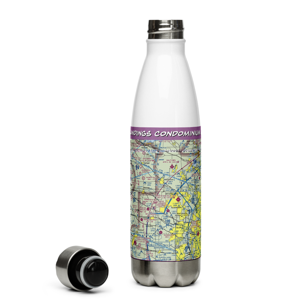 Landings Condominium Airport (82IS) VFR Sectional Water Bottle 