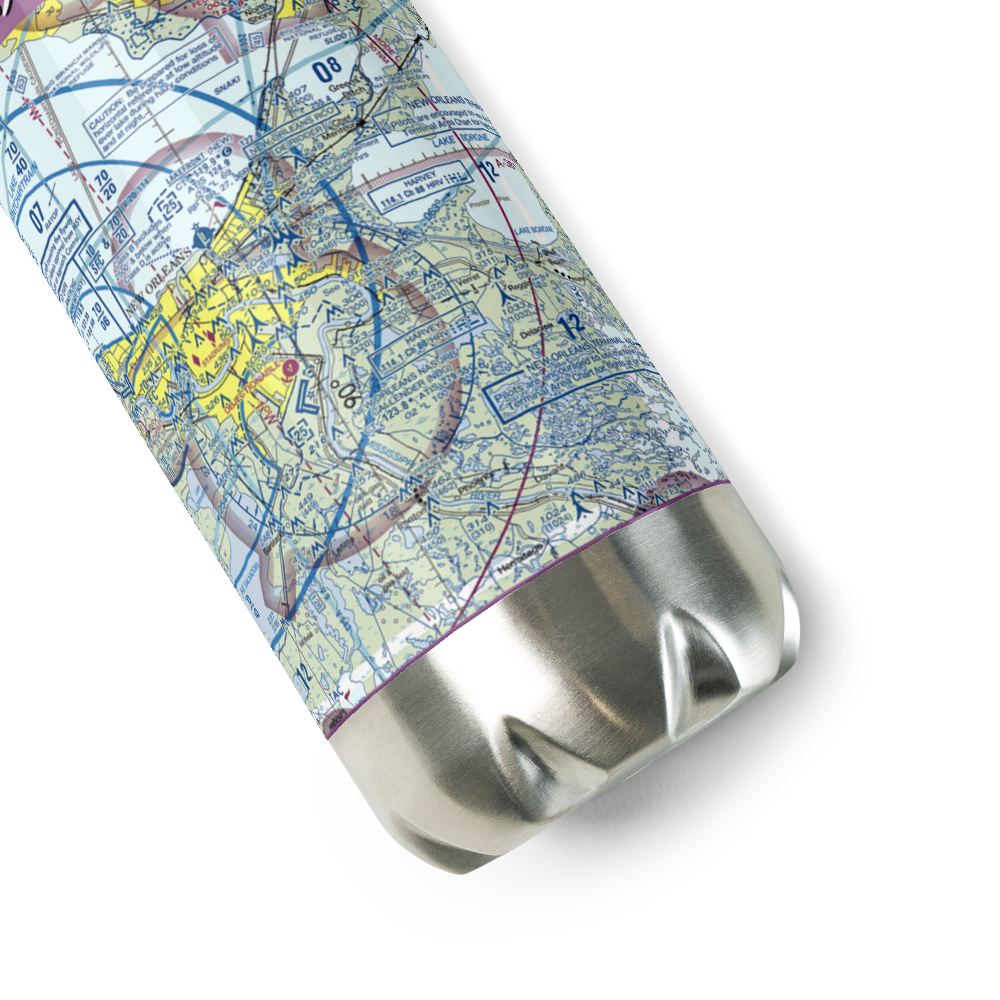 Fisher's Field (82LA) VFR Sectional Water Bottle 