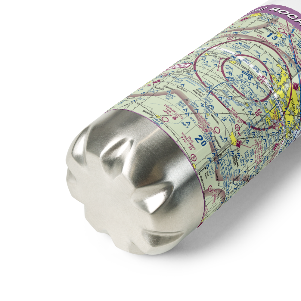 Rocky Ridge Airpark (82OH) VFR Sectional Water Bottle 