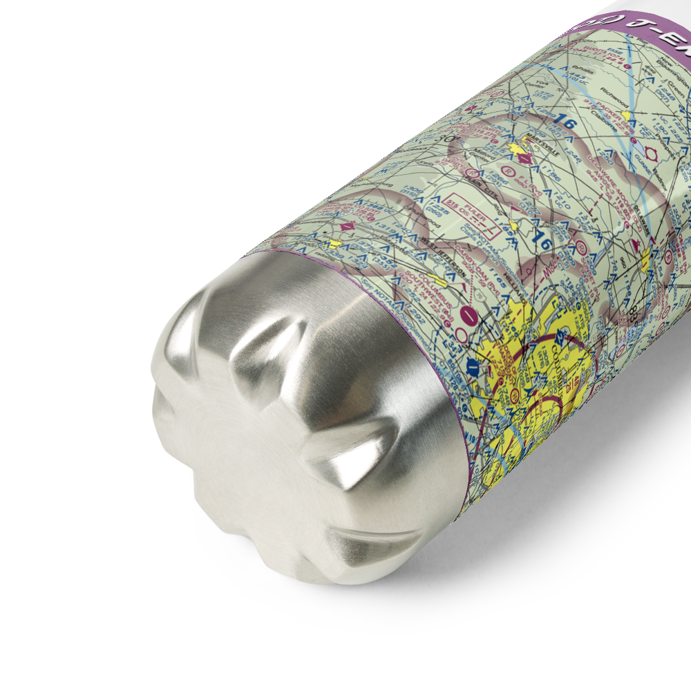 J-Em Farm Airport (82OI) VFR Sectional Water Bottle 